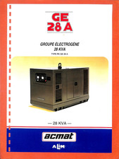 ACMAT ALM / GENERATOR SET GE 28 A / DOCUMENT