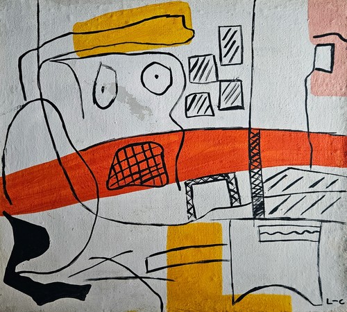 Tableau huile sur - , toile