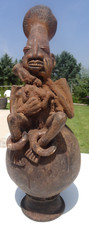Jarre féminine Mangbetu  41 cm  Congo R.D.C.  Art Africain