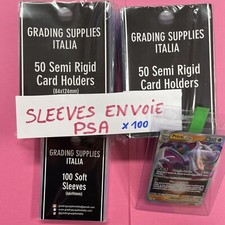 Lot of 100 Semi Rigid & Soft Sleeves to Send Your Pokemon Cards to PSA