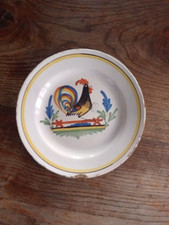 Antique Blackheaded Rooster Spinal Plate 19th Th