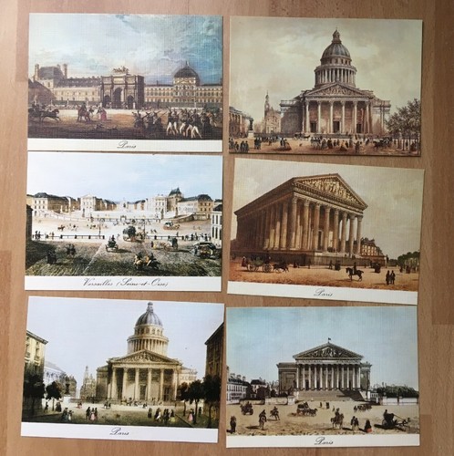Paris temps jadis 6 cartes - temps,