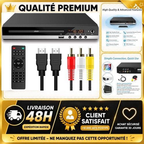 Lecteur dvd hdmi 1080p - lecteur,