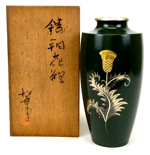 Vase japonais fleurs - vase, en