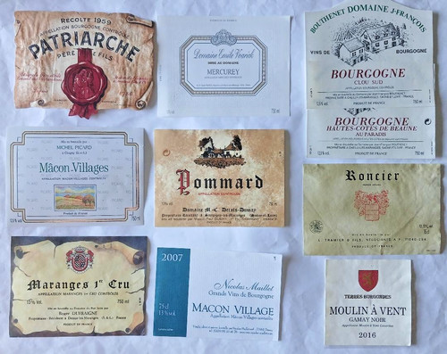 Lot etiquettes anciennes - de,