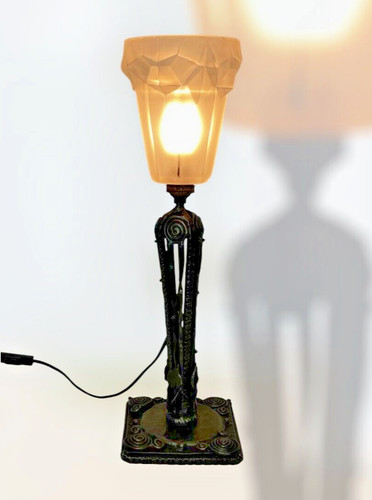 Lampe art déco monture fer - monture,