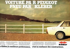 Advertising 028 1980 Kléber tires (2p) for Peugeot