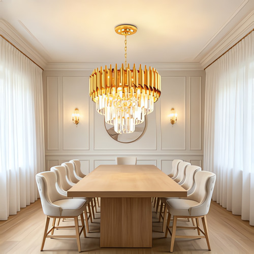 Lustre cristal doré - en,