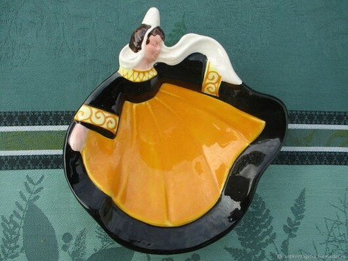 Plat ancien bretonne barbotine - plat,