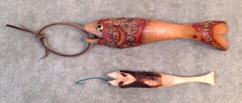 Hand carved wood - 2, fishing