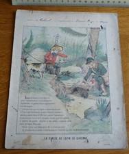 Ancien Protège-cahier Couverture &quot;LA CHASSE AU LAPIN DE GARENNE&quot;