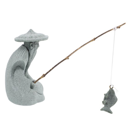 Statue pêcheur chinoise en - pêcheur,