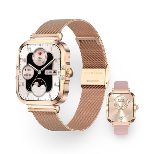 Montre connectée femme doré - connectée,