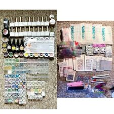 LOT-DIY Gel Nail  Manicure Polish Kit UV LampTools Rhinestones Nail Decorations