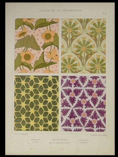 Tentures art nouveau 1901 - art,