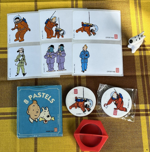 Tintin hergé lot 6 objets - tintin,