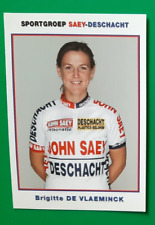 CYCLING cycling card BRIGITTE DE VLAEMINCK team JOHN SAEY DESCHACHT 2004