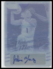 #PM-JY1 Jahmir Young 2021-22 Pro Set Power Moves Cyan Plate #/1 Auto