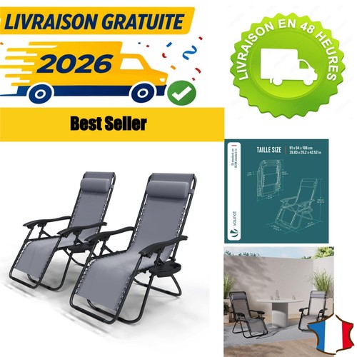 Chaise longue inclinable