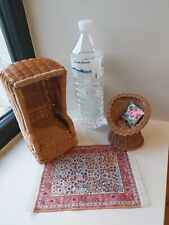 Stunning Rattan Furniture Wicker Beach Cabin Armchair Antique Doll 1900