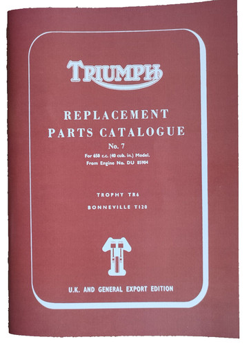 Triumph pièces livre - triumph,