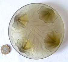 ANCIEN DESSOUS DE BOUTEILLE EN VERRE FUMÉ ART DÉCO SIGNÉ VERLYS