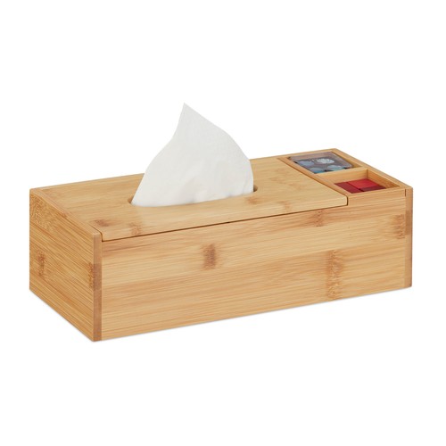 Boîte mouchoirs bambou - boîte, en