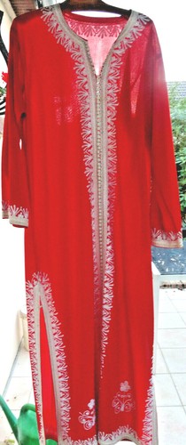 Djellaba rouge broderies - rouge,