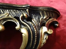 Wandkonsole Console Rangement or Noir Repro Baroque 38x20 CM Étagère Murale 811