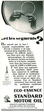 Publicité ancienne éco-essence & standard motor oil  1929 issue de magazine