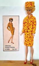 BARBIE VINTAGE  1967 TRAVEL TOGETHER # 1688 PARFAIT ETAT ORIGINAL SANS POUPEE