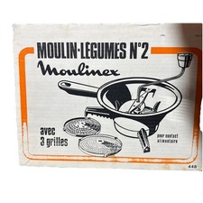 Moulinex Moulin Légumes No.2 Food Mill Stainless Steel w/ Discs 448 France