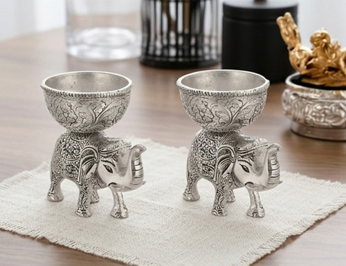 Lot bougeoirs éléphant - de,
