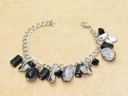 Bracelet argente perles - bracelet,