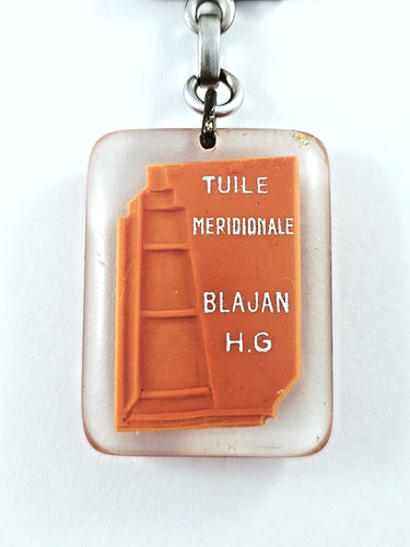 Porte cles bourbon tuile - bourbon,