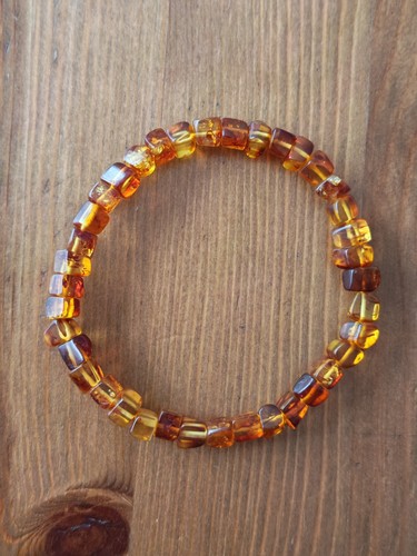 Bracelet ambre brun la - bracelet,