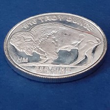 Pièce d'investissement en argent pur 999/1000, 1/10 once Buffalo Etats unis. 