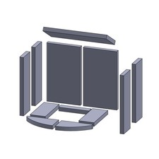 Doublure de foyer Convient pour cheminée et poêle Skantherm Mento A** 12 pièces