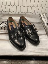 BARRINGTON Men's Black Dress Loafer Oxford LEATHER Upper Shoes Mens Sz 10EE 7456