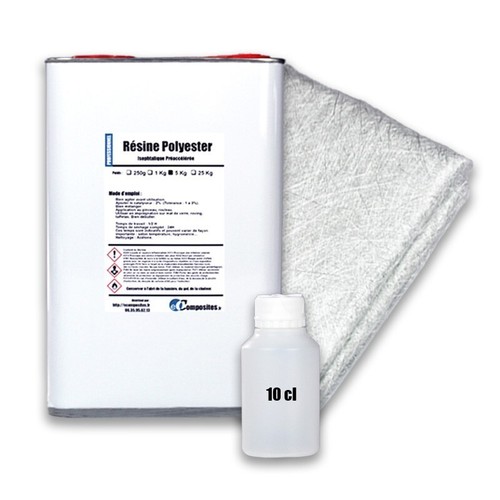 Kit résine polyester - 5, kg
