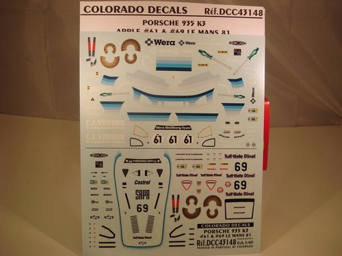 Decals porsche 935 k3 - 1/43,