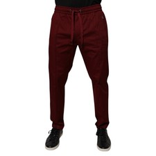 Dolce & Gabbana Pantalon Coton Rouge Mi Taille Jogger IT52/W38 / XL 750usd