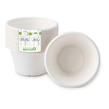 Gobelet à Soupe en Canne à Sucre 375ml Ø135mm 50Pcs. Jetable pour Snack & Camion