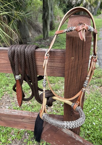 Bitless hackamore rawhide - bitless,