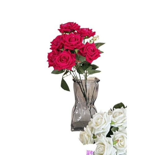Bouquet roses soie - roses,