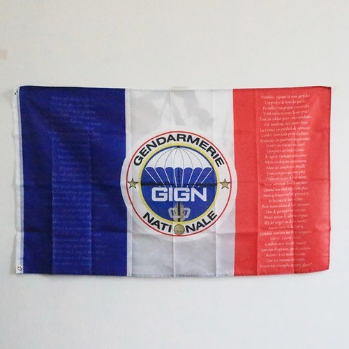 Drapeau france gign - france,