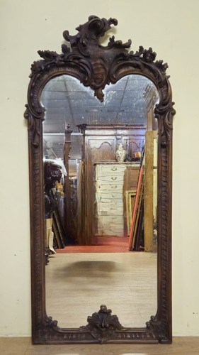 Grand miroir ancien bois - miroir, en