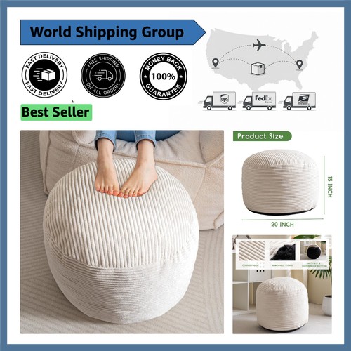 Chic round foot pouf - chic,