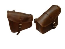 Fit For Royal Enfield Himalayan Brown Color Pure Leather Side Saddle Panier Bag