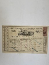 Milwaukee And Prairie Du Chien Railway Co 1860s Stock And Transfer on Reverse.
